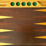 Collection - Backgammon ancien - Backgammon en bois marqueté ancien - Rouge et Noir
