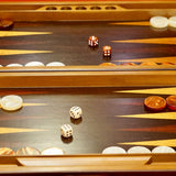Collection - Backgammon ancien - Backgammon en bois marqueté ancien - Rouge et Noir