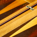 Collection - Backgammon ancien - Backgammon en bois marqueté ancien - Rouge et Noir