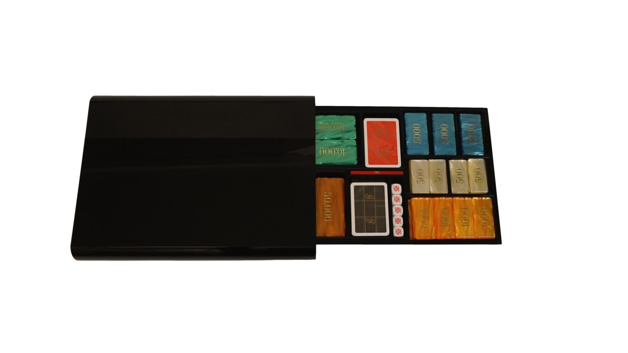 Collection - Coffret Romagnoli - Jetons ancien Bakélite biseauté - Antiquités / Jeux anciens - Rouge et Noir