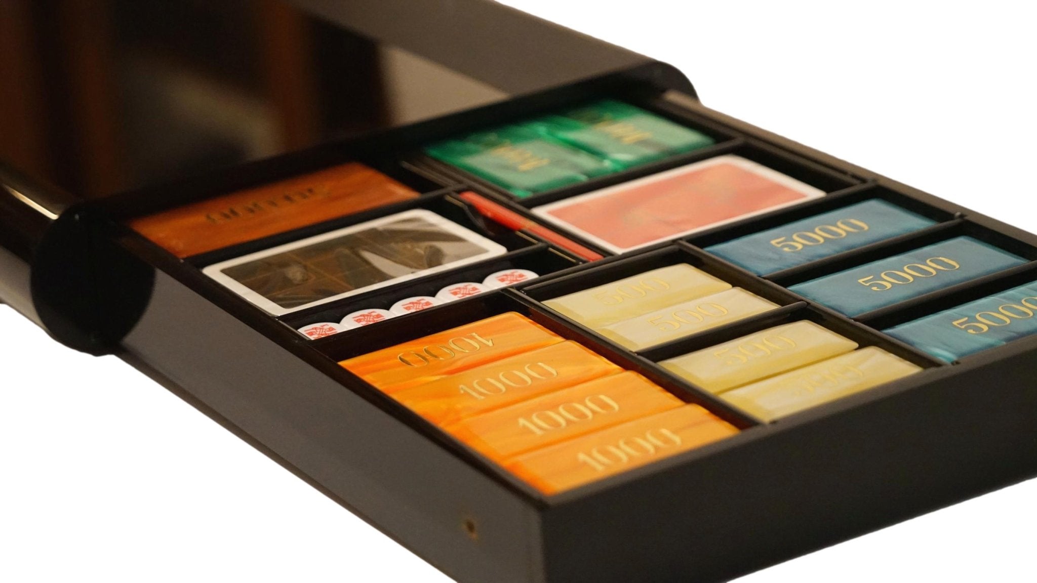 Collection - Coffret Romagnoli - Jetons ancien Bakélite biseauté - Antiquités / Jeux anciens - Rouge et Noir