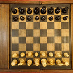 Collection - Ensemble Jeu d'échecs ancien Northern Upright - Antiquités / Jeux anciens - Rouge et Noir