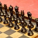 Collection - Ensemble Jeu d'échecs ancien Northern Upright - Antiquités / Jeux anciens - Rouge et Noir