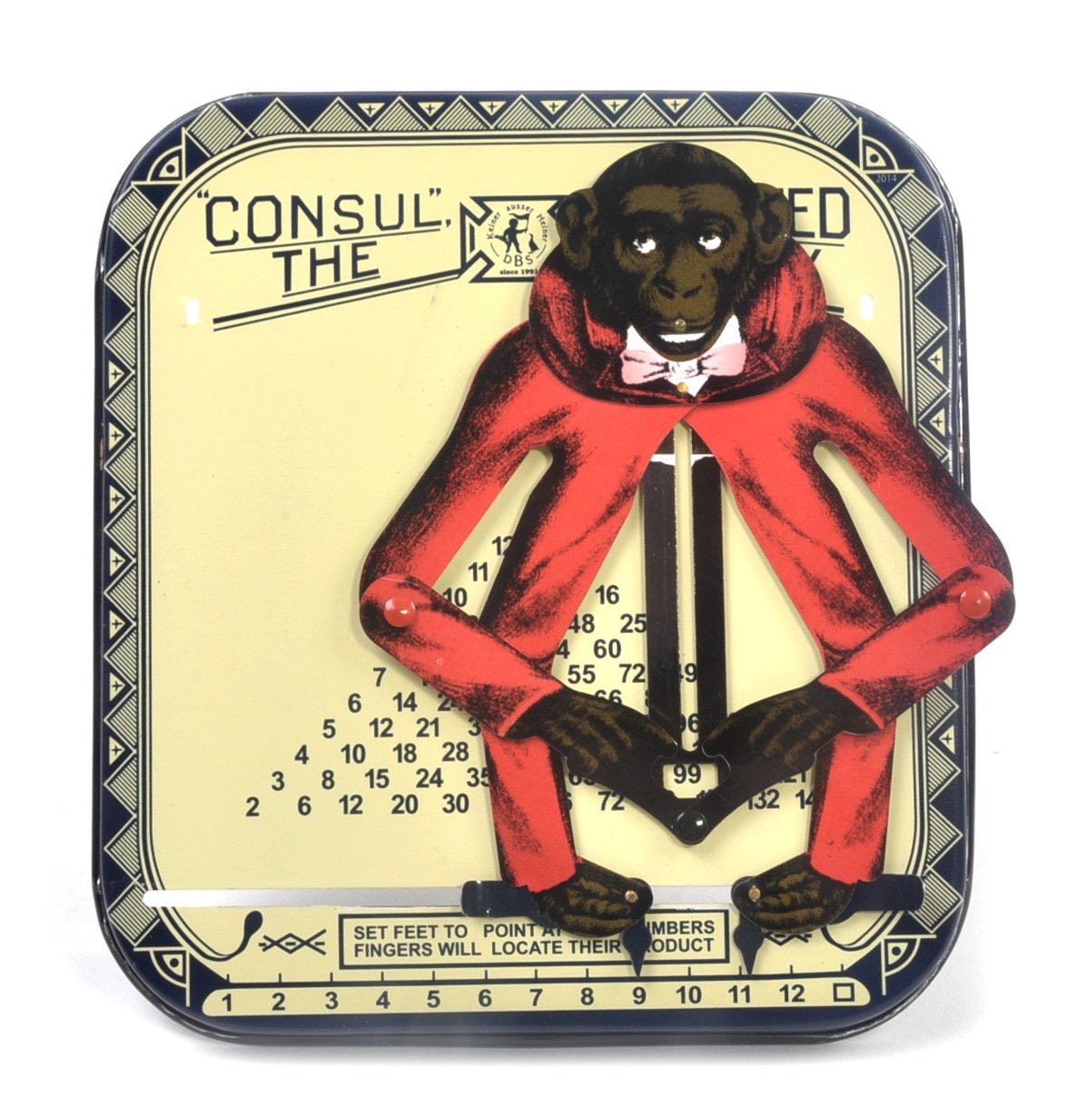 Consul 777 - Le singe savant - Jeu jouet de calcul nombre en métal cadeau - 12a - Rouge et Noir