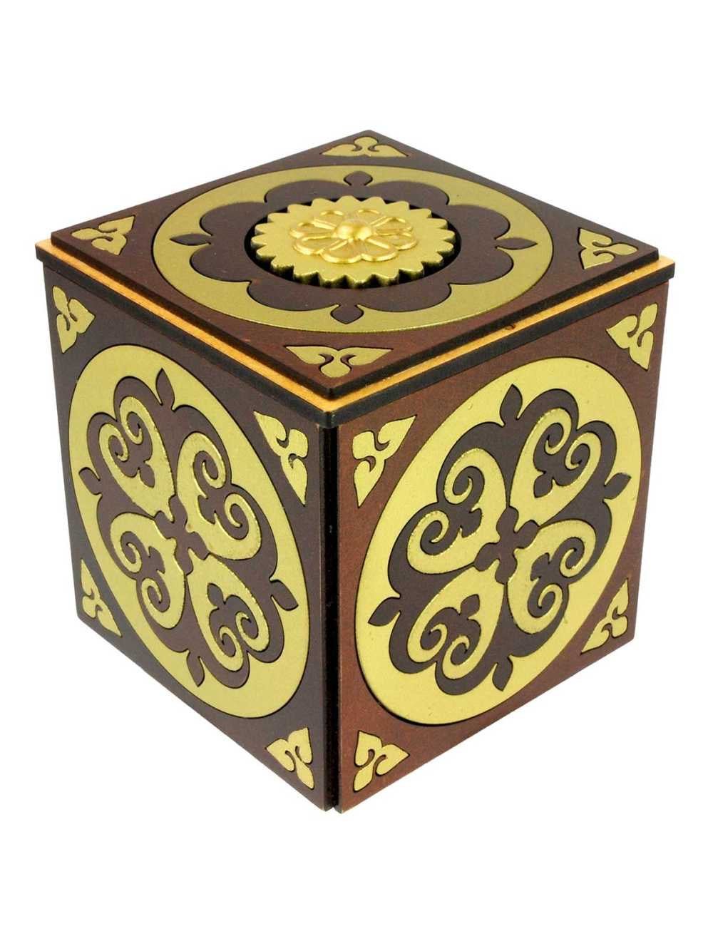 CT Boite à secrets - Cube Box - Casse - tête en bois boite à secrets - Rouge et Noir