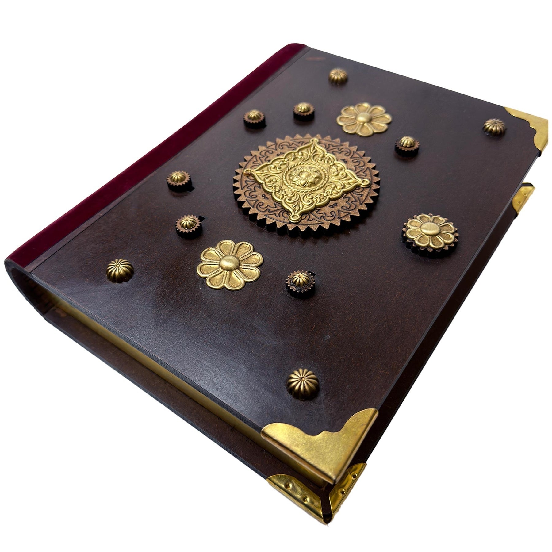 CT Boite à secrets - Grimoire - Casse - tête en bois boite à secrets - Rouge et Noir