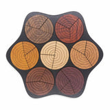 CT Cercles multicolores - Casse - tête en bois - Rouge et Noir