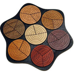 CT Cercles multicolores - Casse - tête en bois - Rouge et Noir