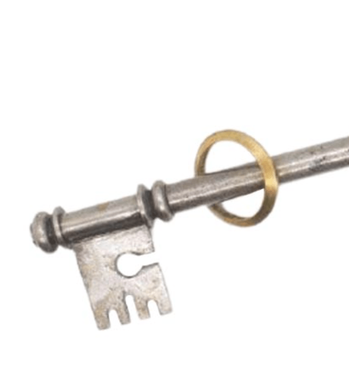 CT Clef antique - casse - tête en métal cadenas - Rouge et Noir