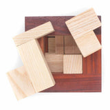 CT Double cube - Casse - tête en bois cube - Rouge et Noir