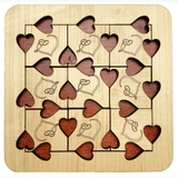 CT Tangram de l’Amour - Casse - tête en bois - Rouge et Noir