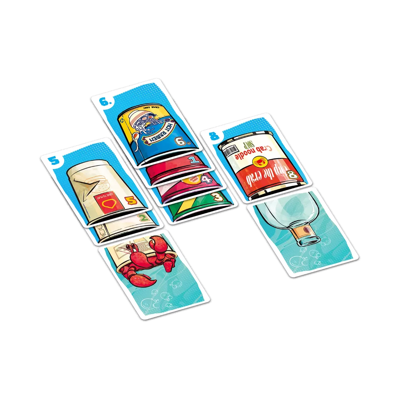 Cup The Crab - Jeu de plateau d'ambiance et de vivacité - Rouge et Noir