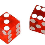 Dés de Craps 19 mm (la paire) - dés de craps cadeau bel objet - Rouge et Noir