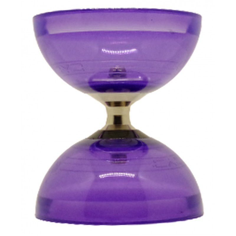 Diabolo Cyclone Quartz V2 à roulement JWS - Violet - MM - extérieur - Rouge et Noir