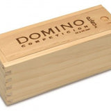 Dominos double 6 competition plumier bois blanc - jeu traditionnel jeu de dominos - Rouge et Noir