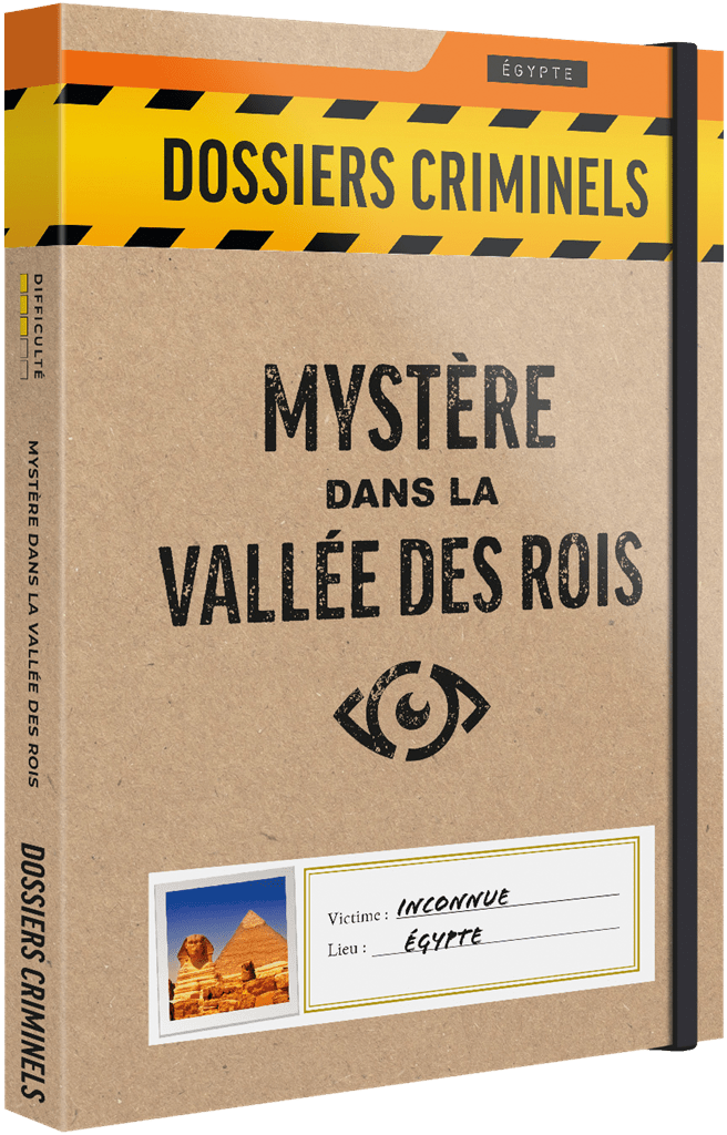 DOSSIERS CRIMINELS : Mystère Dans La Vallée Des Rois - Jeu de plateau de stratégie coopératif - Rouge et Noir