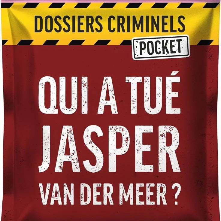 DOSSIERS CRIMINELS POCKET: Qui a tué Jasper Van Der Meer ? - Jeu de plateau de stratégie coopératif - Rouge et Noir