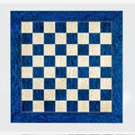 Ensemble bois laqué bleu - ensemble d'échecs classique décoratif - Rouge et Noir