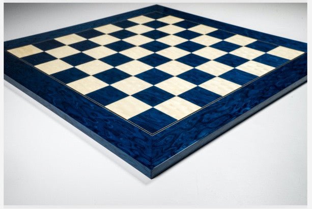 Ensemble bois laqué bleu - ensemble d'échecs classique décoratif - Rouge et Noir