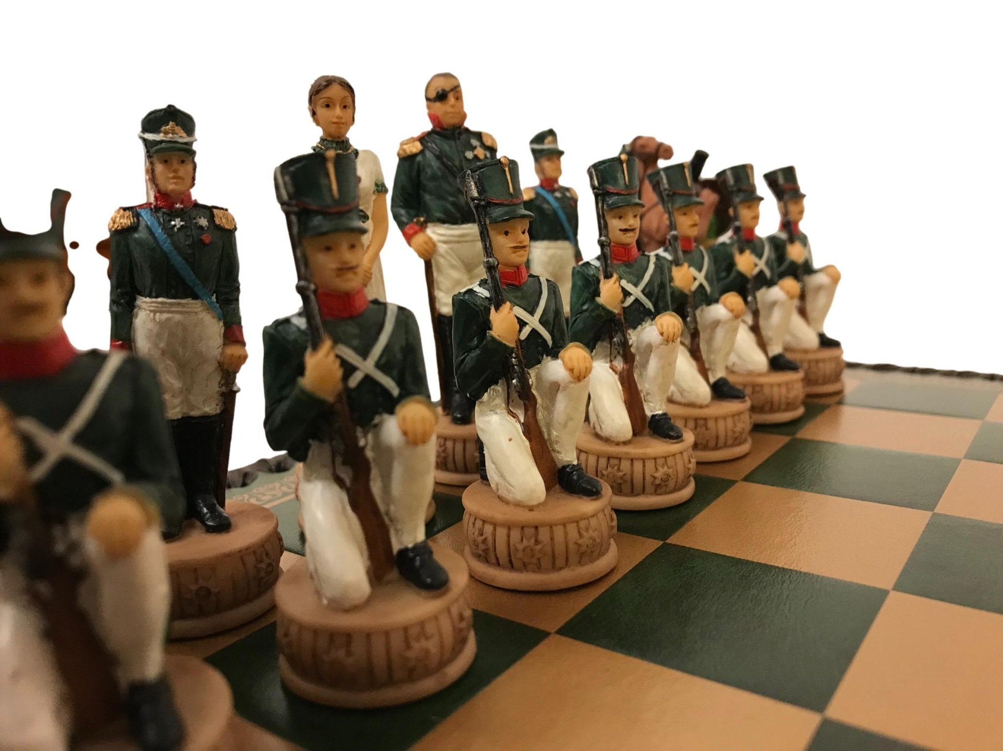 Ensemble Campagne de Russie - ensemble d'échecs décoratif - Rouge et Noir