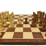 Ensemble Club Acacia - Bords Fins - Acajou - Ensemble d’échecs classique - Rouge et Noir