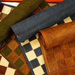 Ensemble d'échecs roulable magnétique - Cuir véritable - Classique - ensemble d'échecs luxe classique jeu d'échecs échecs de voyage en cuir véritable - Rouge et Noir