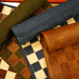 Ensemble d'échecs roulable magnétique - Cuir véritable - Classique - ensemble d'échecs luxe classique jeu d'échecs échecs de voyage en cuir véritable - Rouge et Noir