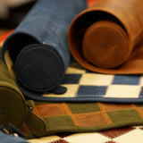Ensemble d'échecs roulable magnétique - Cuir véritable - Classique - ensemble d'échecs luxe classique jeu d'échecs échecs de voyage en cuir véritable - Rouge et Noir