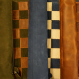 Ensemble d'échecs roulable magnétique - Cuir véritable - Classique - ensemble d'échecs luxe classique jeu d'échecs échecs de voyage en cuir véritable - Rouge et Noir
