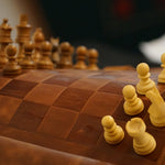 Ensemble d'échecs roulable magnétique - Cuir véritable - Classique - ensemble d'échecs luxe classique jeu d'échecs échecs de voyage en cuir véritable - Rouge et Noir