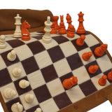 Ensemble d'échecs roulable magnétique - Cuir véritable - Gold - ensemble d'échecs luxe classique jeu d'échecs de voyage en cuir véritable - Rouge et Noir