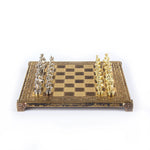 Ensemble jeu d'échecs Greco - romain en métal - Manopoulos - ensemble échecs décoratif - Rouge et Noir