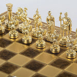 Ensemble jeu d'échecs Greco - romain en métal - Manopoulos - ensemble échecs décoratif - Rouge et Noir