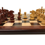 Ensemble Palissandre laqué - ensemble échecs classique - Rouge et Noir