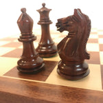 Ensemble Suprême Bois de Rose - Acajou Bords fins - ensemble échecs classique - Rouge et Noir