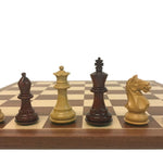 Ensemble Suprême Bois de Rose - Acajou Bords fins - ensemble échecs classique - Rouge et Noir