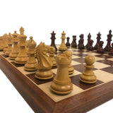 Ensemble Suprême Bois de Rose - Acajou Bords fins - ensemble échecs classique - Rouge et Noir