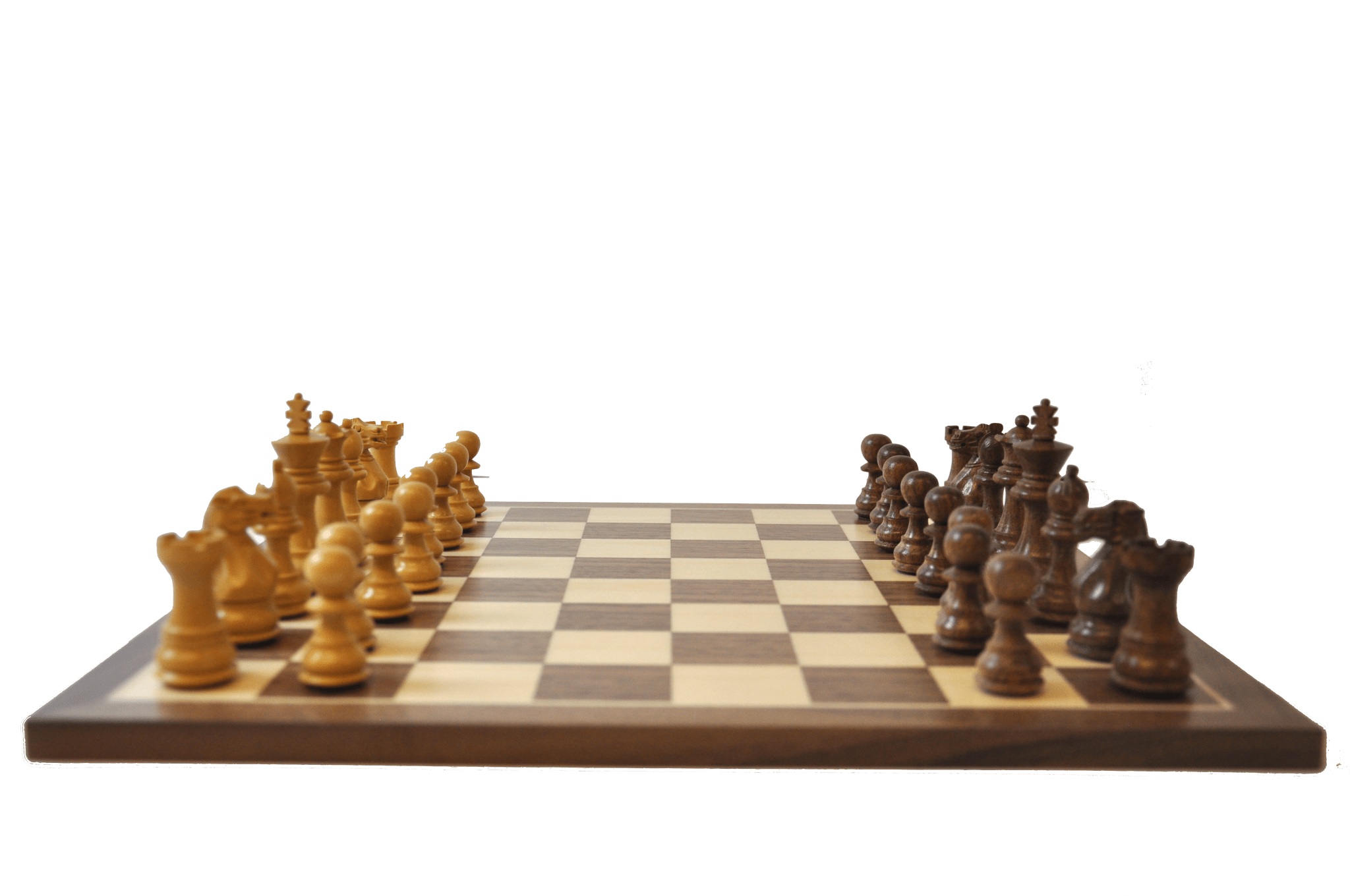 Ensemble Ultime Noyer - Pièces buis / acacia - Ensemble d’échecs classique - Rouge et Noir