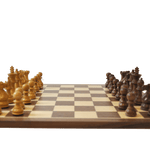 Ensemble Ultime Noyer - Pièces buis / acacia - Ensemble d’échecs classique - Rouge et Noir