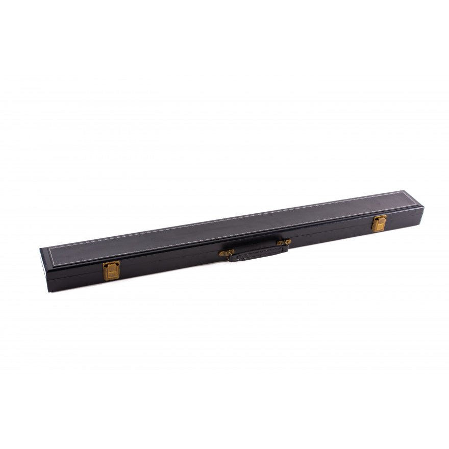Etui queue de billard - mallette simili cuir noir surpiqué - Billard - Rouge et Noir