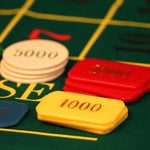 Exemplaire unique - 200 jetons ancien Bakélite - coffret de poker de luxe - Rouge et Noir