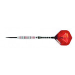 Fléchettes 90% Nickel Tungstène - Tornado - Fléchettes acier - Rouge et Noir