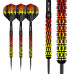 Fléchettes 90% Tungstène - Firestorm Flame - Winmau - Fléchettes acier - Rouge et Noir