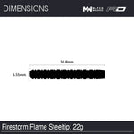 Fléchettes 90% Tungstène - Firestorm Flame - Winmau - Fléchettes acier - Rouge et Noir