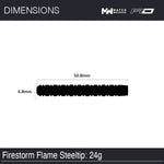 Fléchettes 90% Tungstène - Firestorm Flame - Winmau - Fléchettes acier - Rouge et Noir