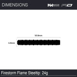 Fléchettes 90% Tungstène - Firestorm Flame - Winmau - Fléchettes acier - Rouge et Noir
