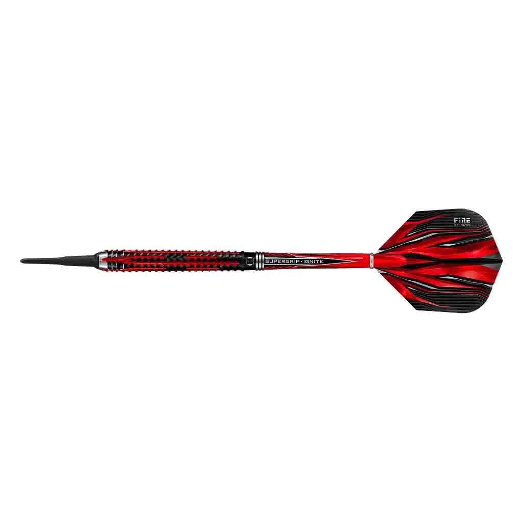 Fléchettes Soft - Harrows - Fire inferno - 90% tungestene - Fléchettes soft - Rouge et Noir