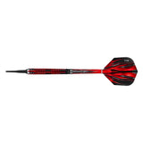 Fléchettes Soft - Harrows - Fire inferno - 90% tungestene - Fléchettes soft - Rouge et Noir