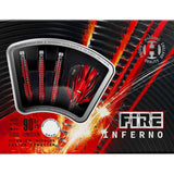 Fléchettes Soft - Harrows - Fire inferno - 90% tungestene - Fléchettes soft - Rouge et Noir