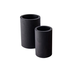 Godets rond bois manopoulos - Noir - accessoire de backgammon godets - Rouge et Noir